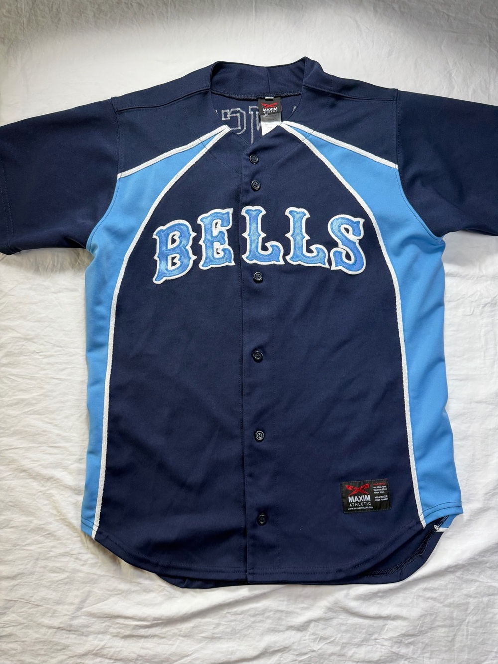 BELLS Men’s Navy & Light Blue Baseball Jersey